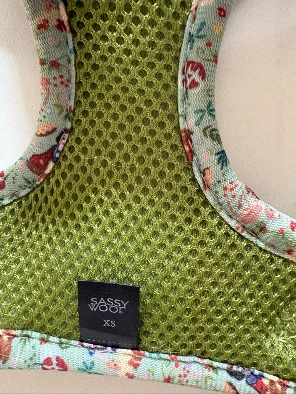 Sassy Woof Disney Snow White Pattern Padded Dog Harness - Light Green